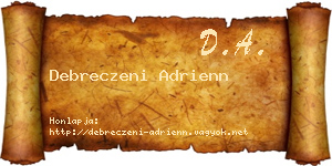 Debreczeni Adrienn névjegykártya