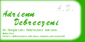 adrienn debreczeni business card